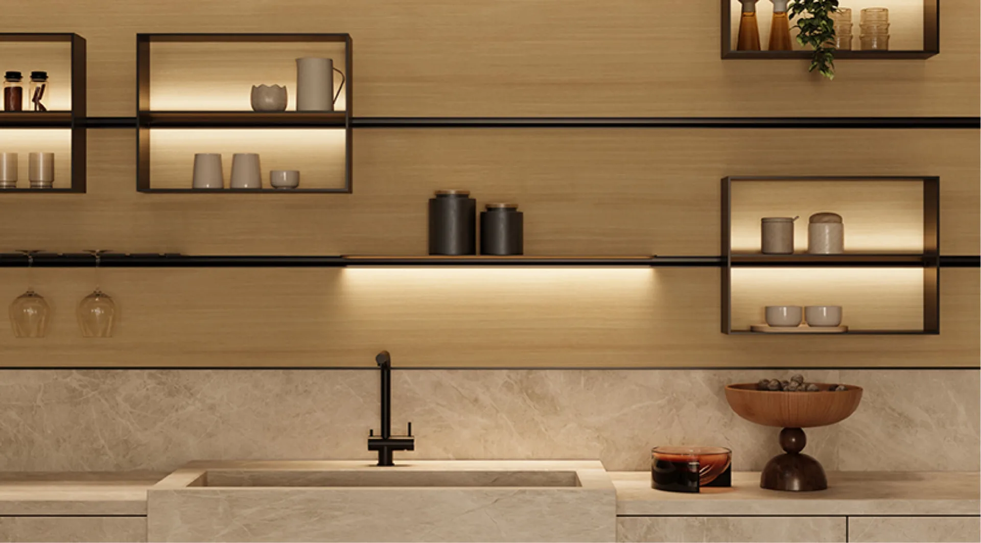 Zecchinon Boiserie Flex, elemento speciale per cucina